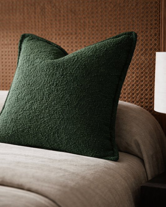 Torridge Bouclé Cushion Cover - English Green
