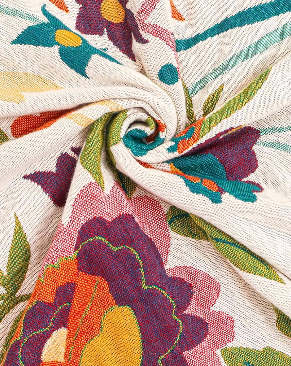 Yuna Organic Cotton throw - Golden Garden