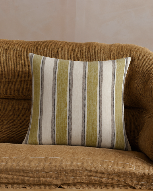 Surrey Striped Cushion - Green
