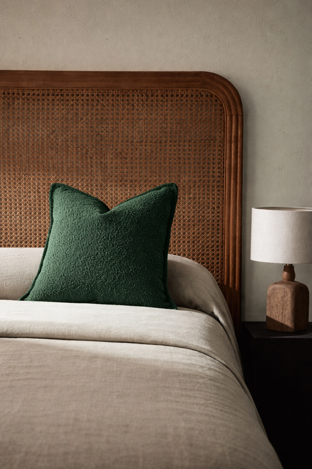 Torridge Bouclé Cushion Cover - English Green