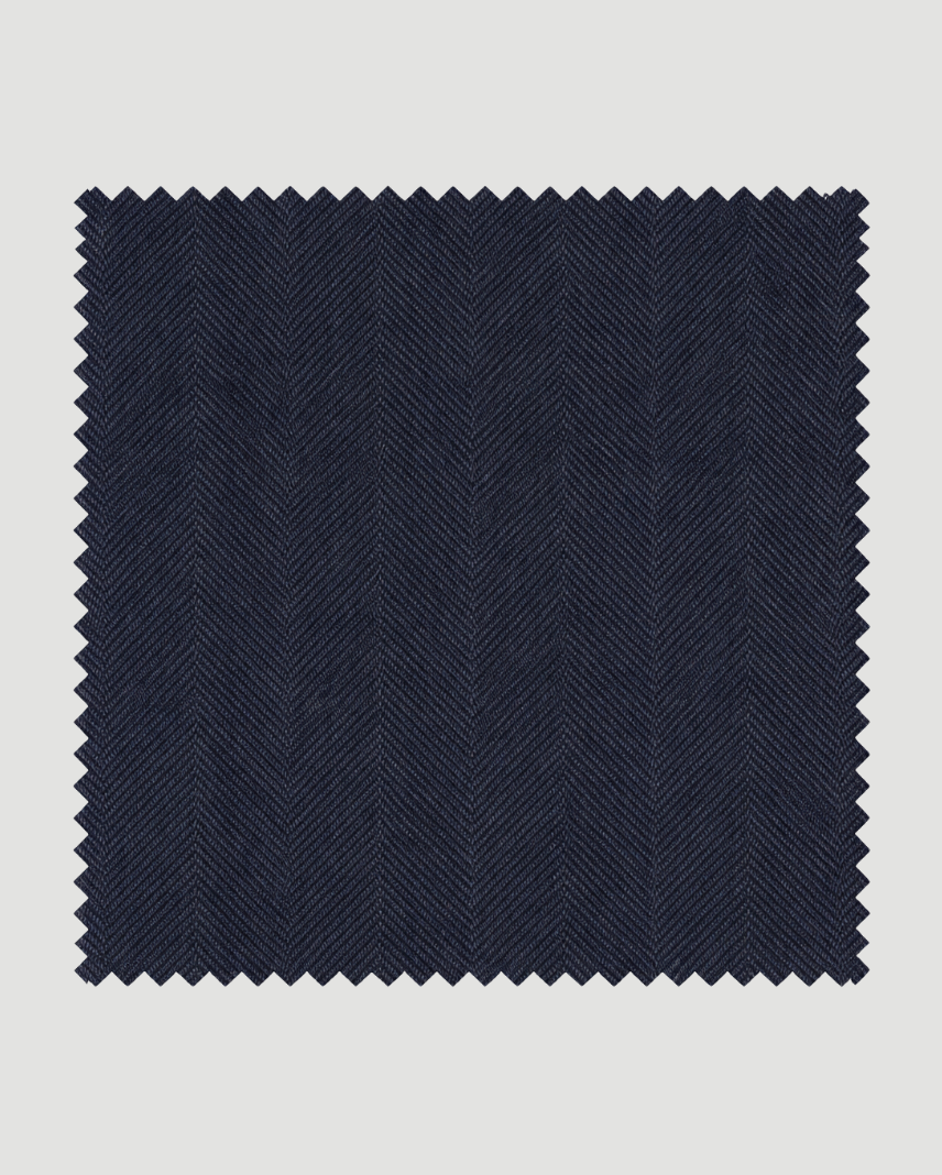 Carlisle Herringbone Cushion Cover - Navy