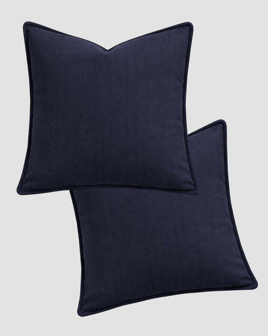 Carlisle Herringbone Cushion Cover - Navy