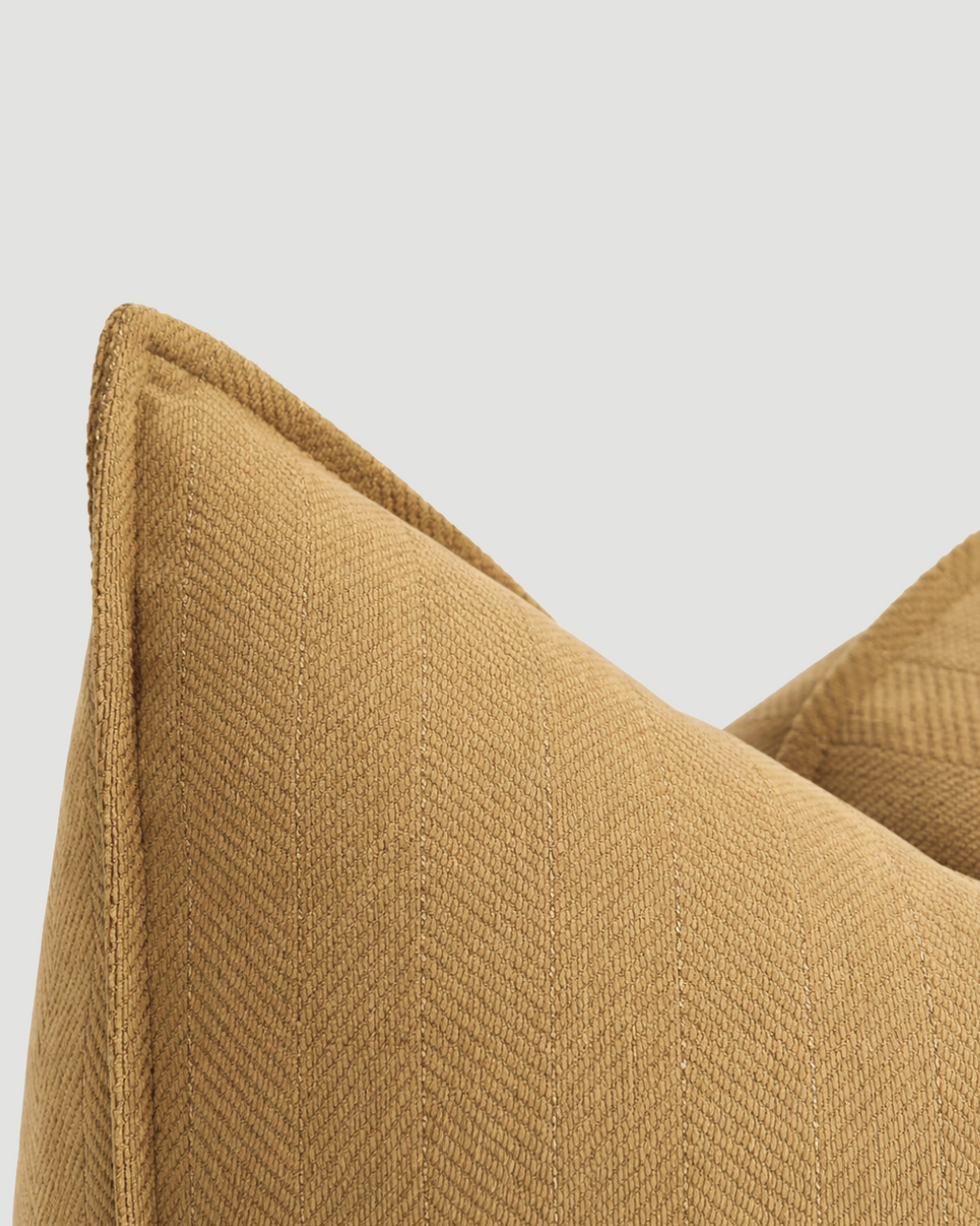 Carlisle Herringbone Cushion Cover - Mustard
