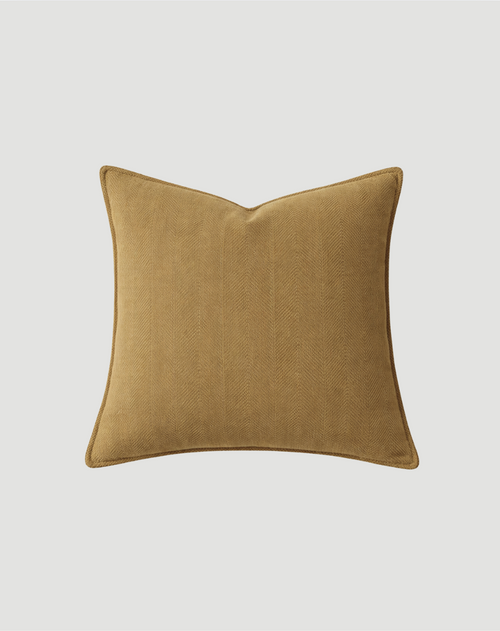 Carlisle Herringbone Cushion Cover - Mustard