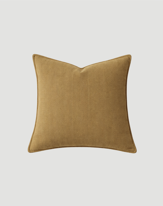 Carlisle Herringbone Cushion Cover - Mustard