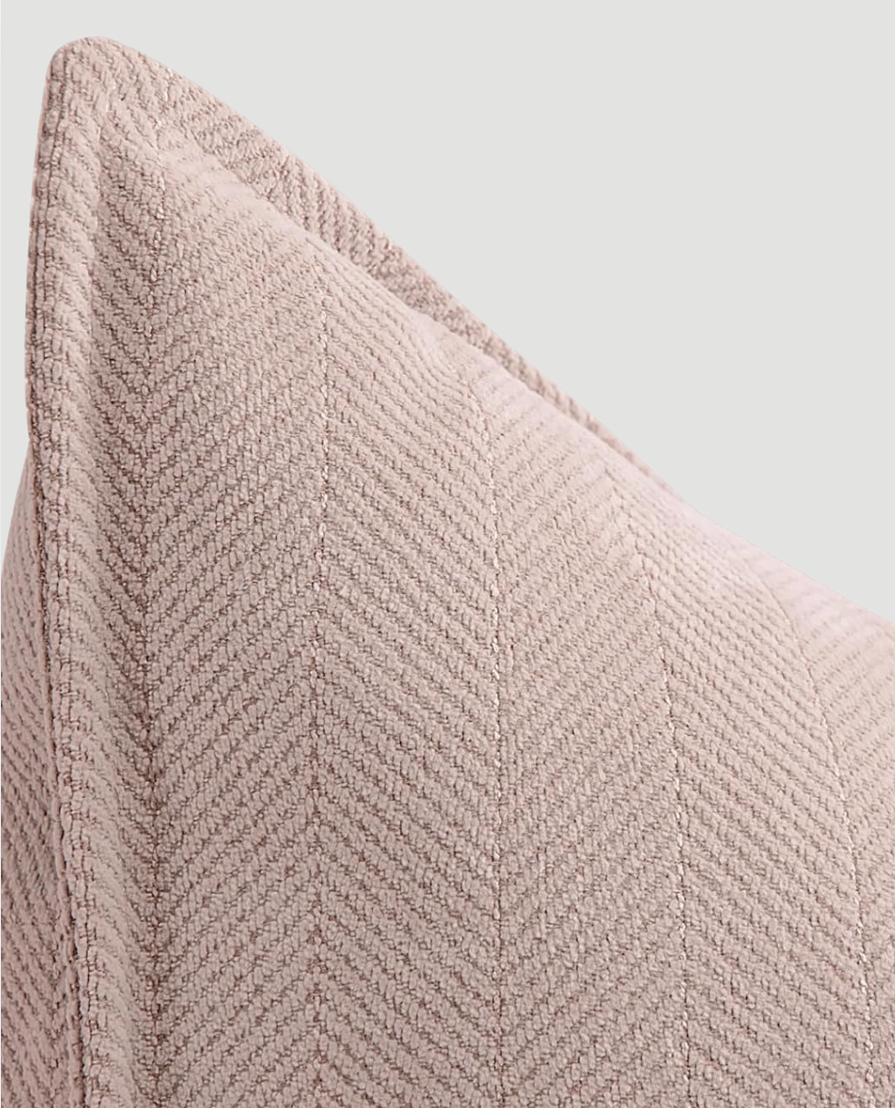 Carlisle Herringbone Cushion Cover - Dusk Pink