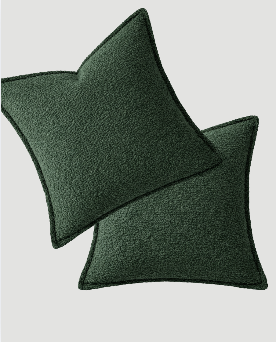Torridge Bouclé Cushion Cover - English Green