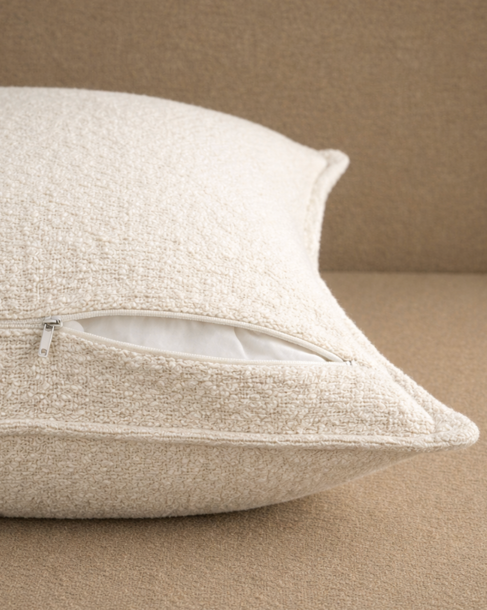 Torridge Bouclé Cushion Cover - Off White