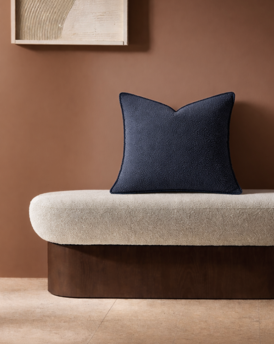 Torridge Bouclé Cushion Cover - Navy