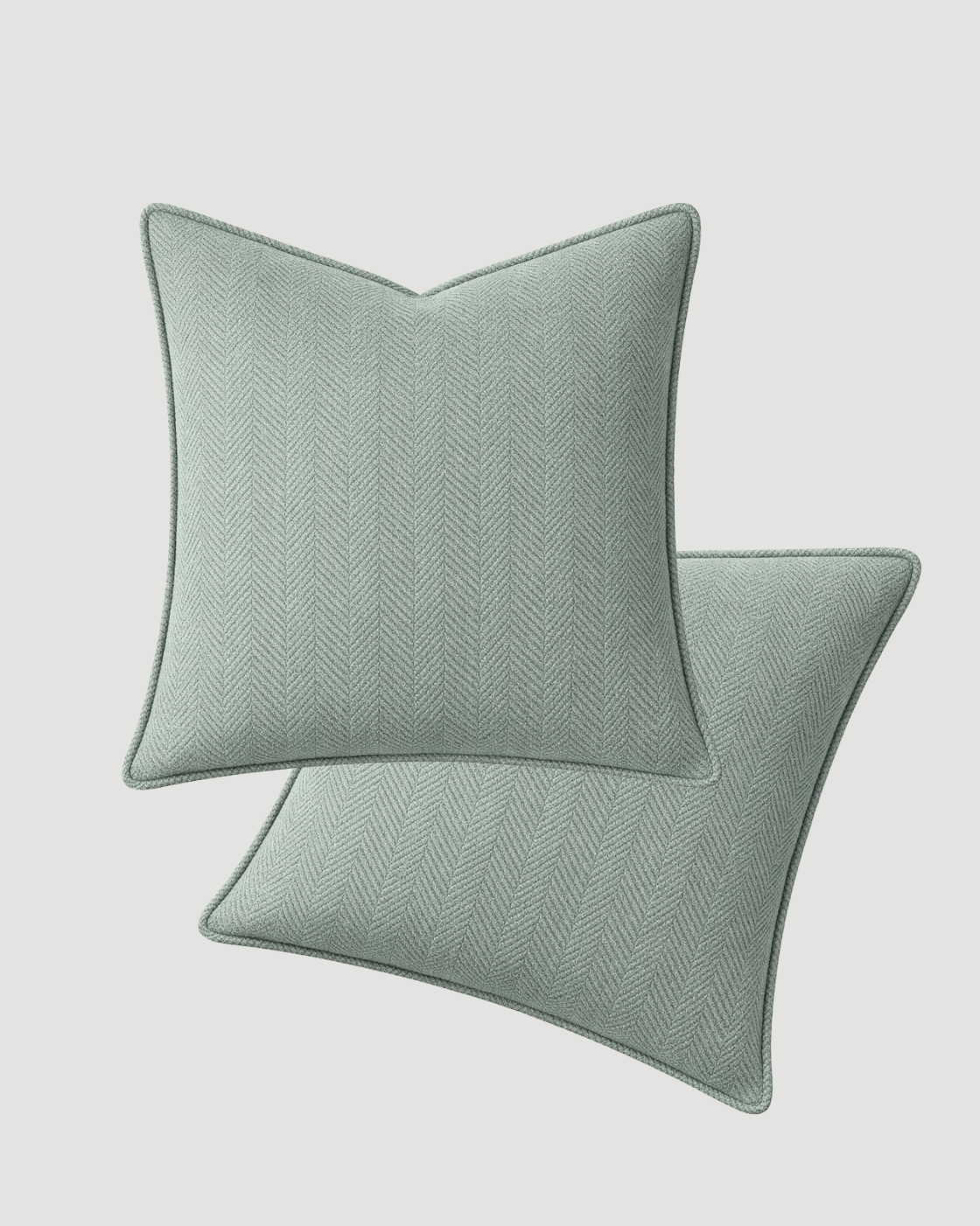 Carlisle Herringbone Cushion Cover - Sage Green
