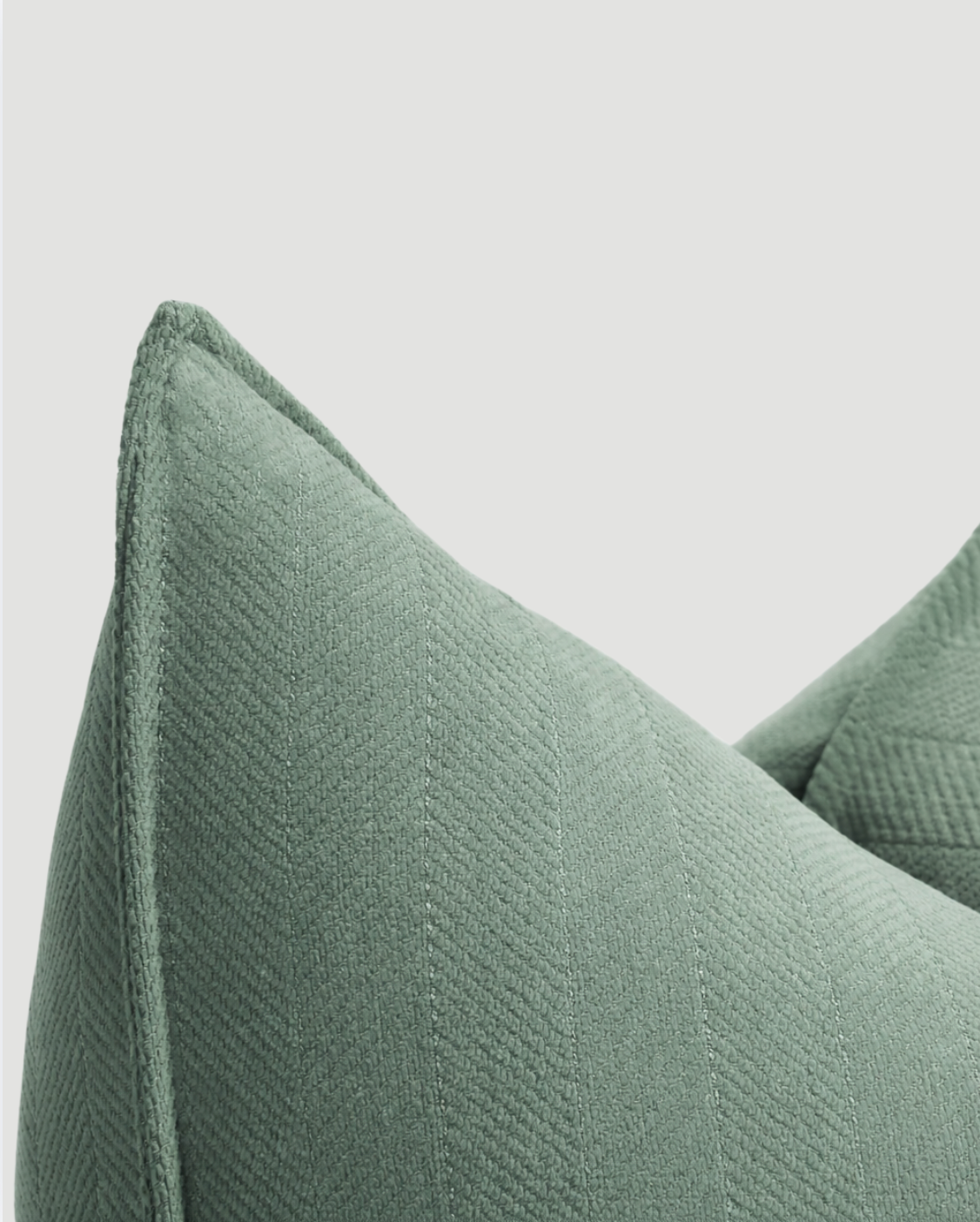 Carlisle Herringbone Cushion Cover - Sage Green