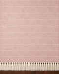 Oxford Minimal Design Throw - Dusky Pink