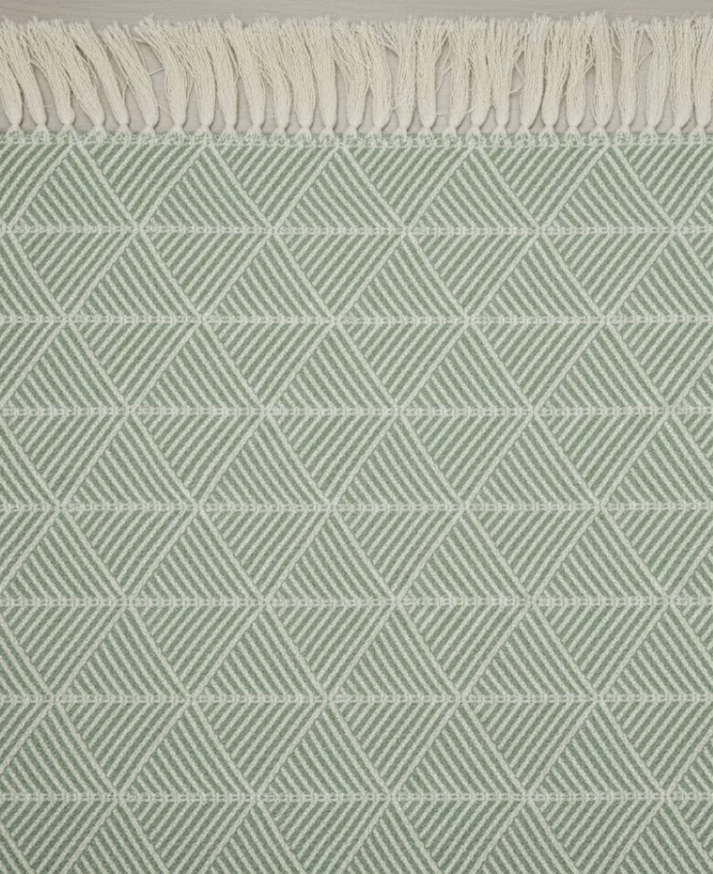 Oxford Minimal Design Throw - Pistachio Green