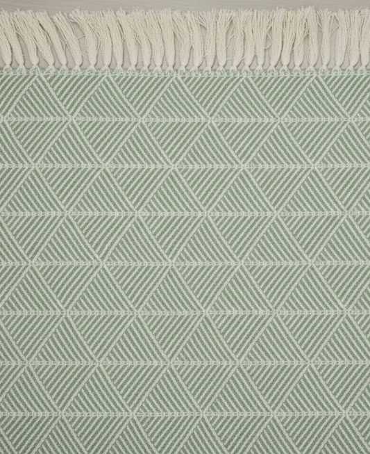 Oxford Minimal Design Throw - Pistachio Green
