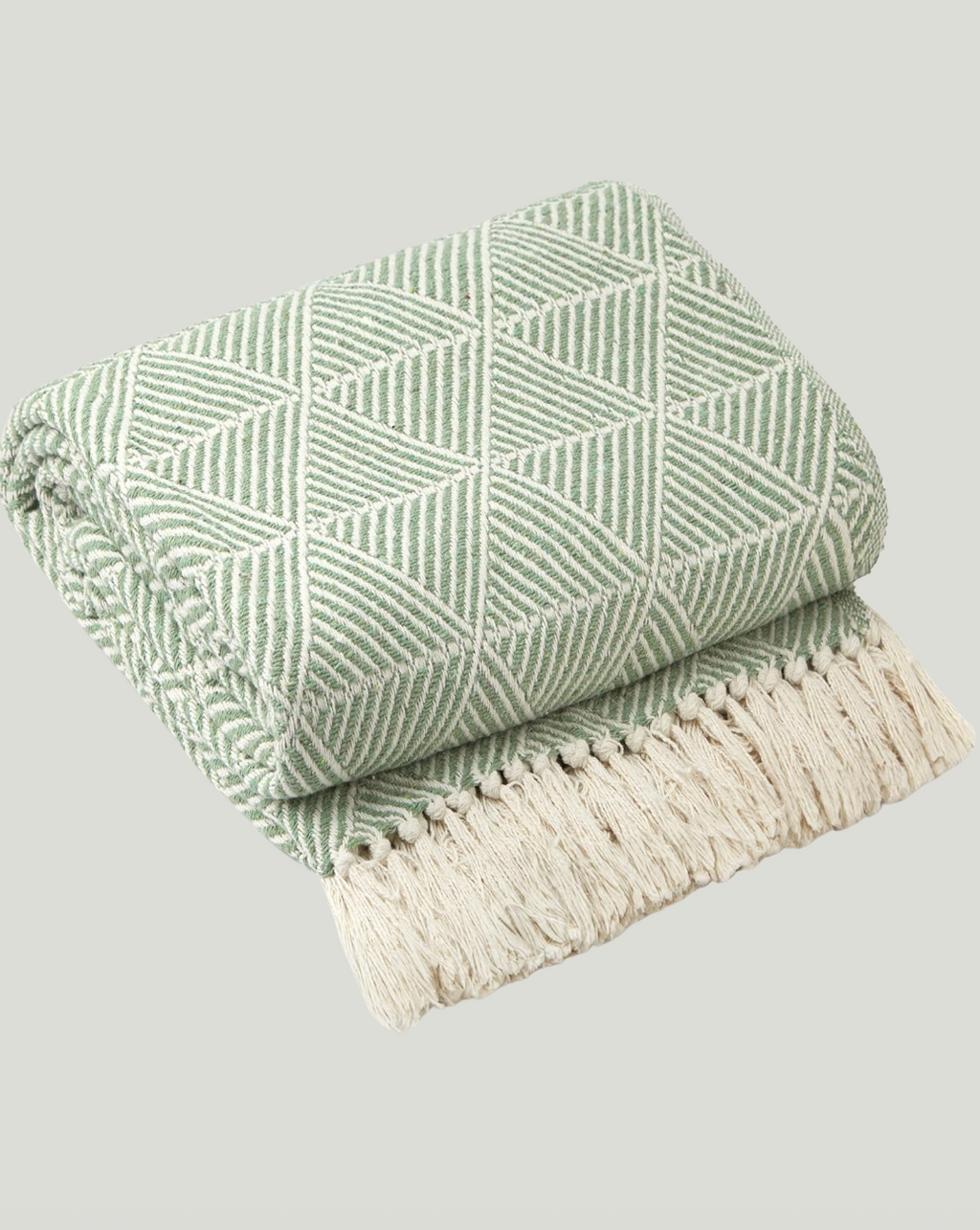 Oxford Minimal Design Throw - Pistachio Green
