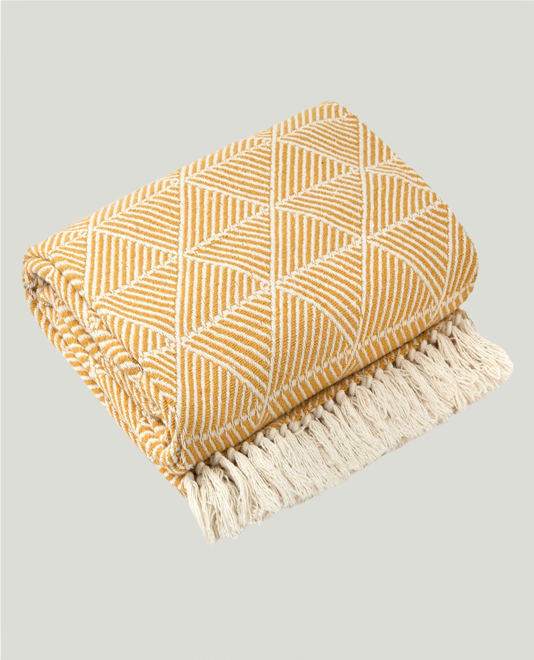Oxford Minimal Design Throw - Mustard