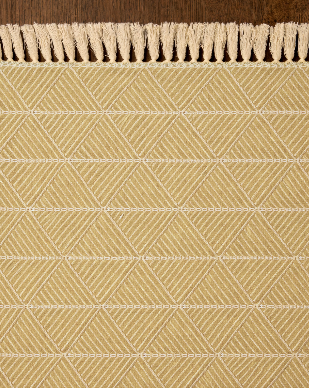 Oxford Minimal Design Throw - Mustard