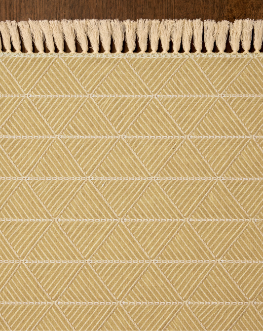 Oxford Minimal Design Throw - Mustard
