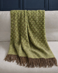 Carrera Linen & Wool Throw - Green Diamonds