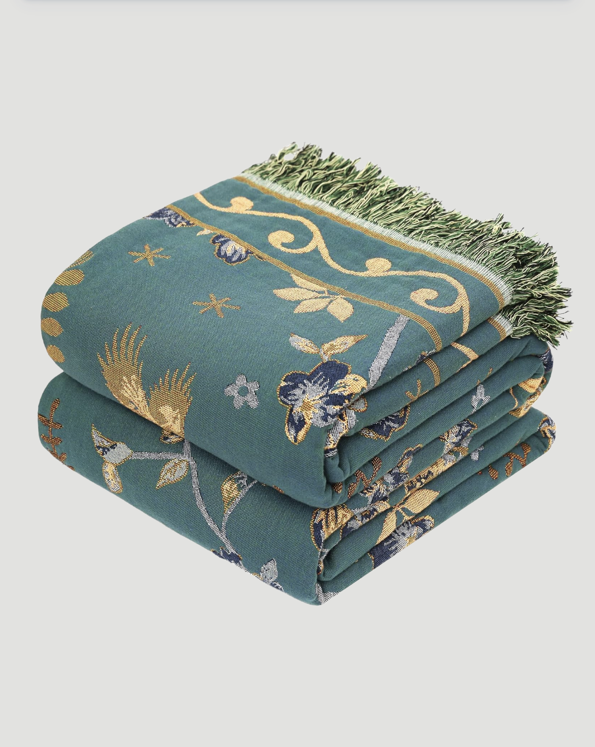 Yuna Organic Cotton throw - Green