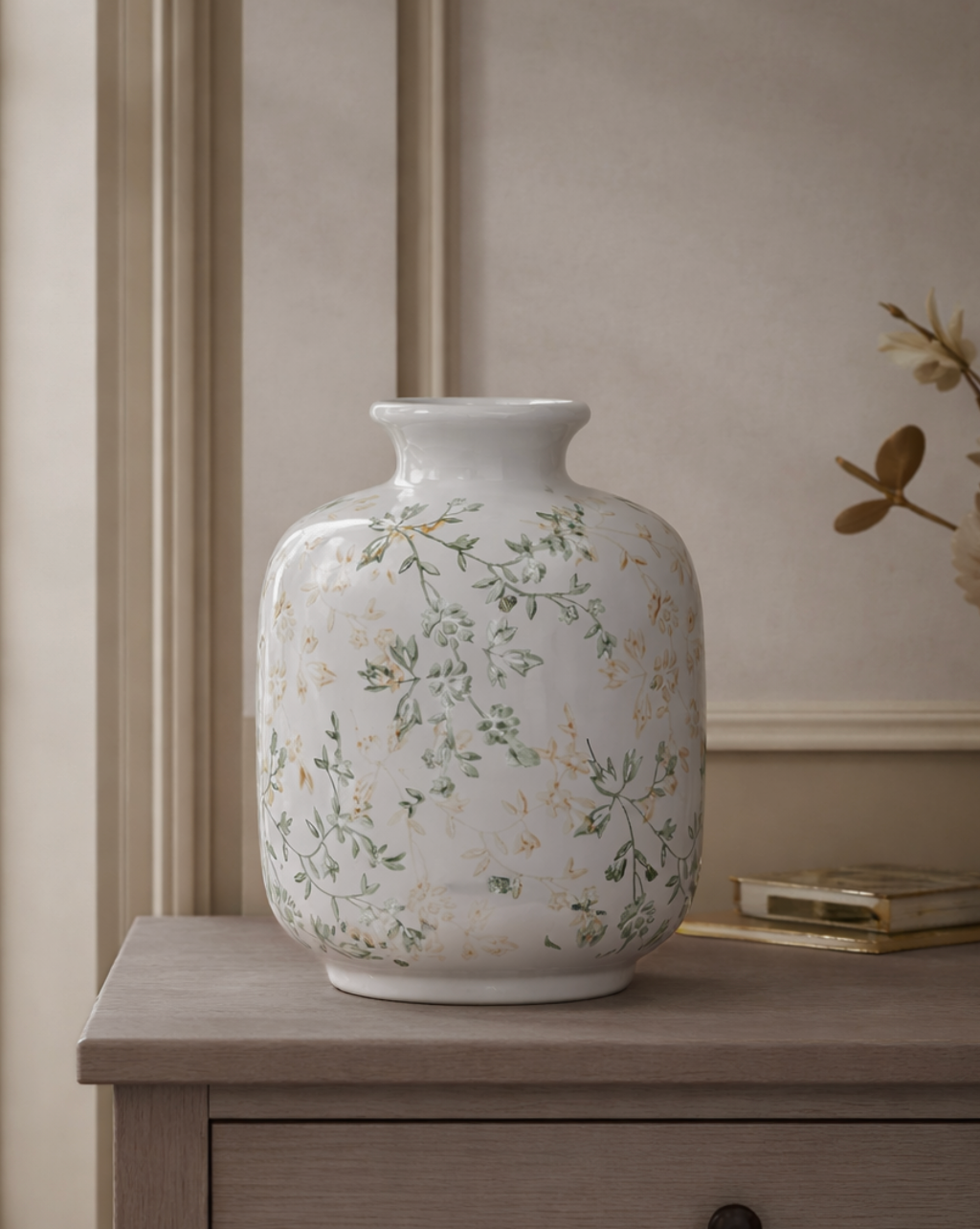 Yuna Chinoiserie Ceramic vase - Spring Flowers