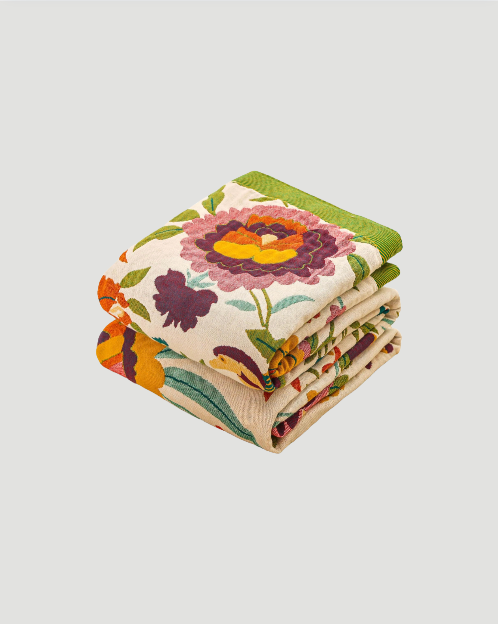 Yuna Organic Cotton throw - Golden Garden