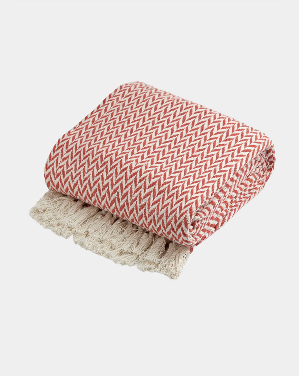 Oxford Minimal Design Throw - Chevron Orange