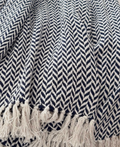 Oxford Minimal Design Throw - Chevron Navy