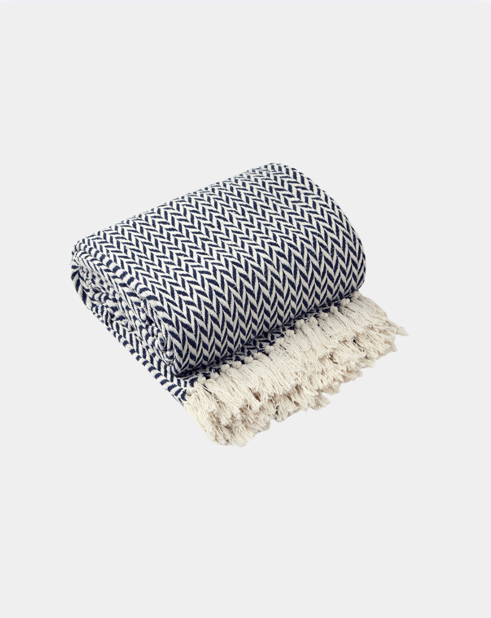 Oxford Minimal Design Throw - Chevron Navy
