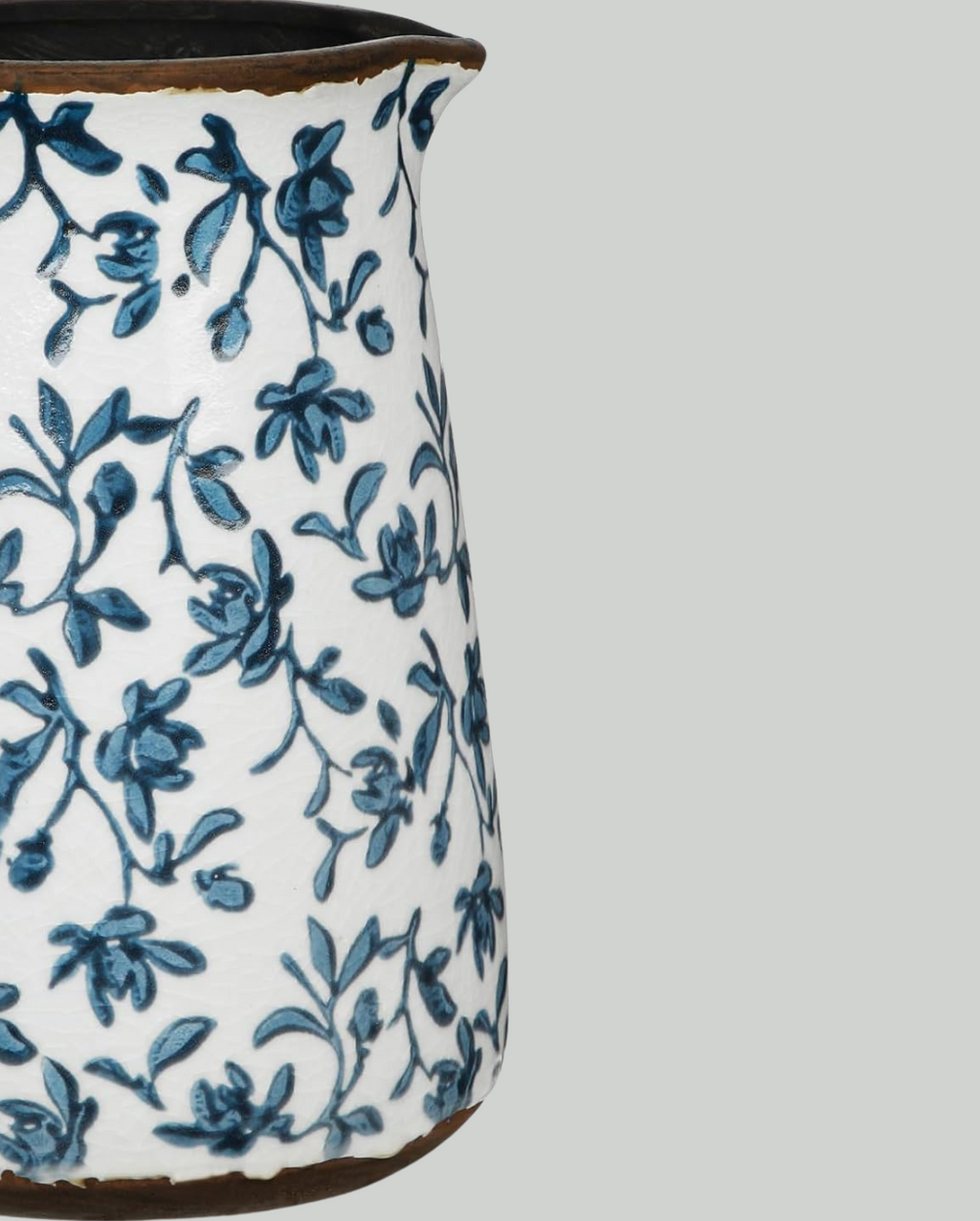 Somerset Floral Ceramic Jug - Rustic Blue