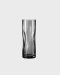 Sorelle Draped Glass Tall Vase - Smoke Tone