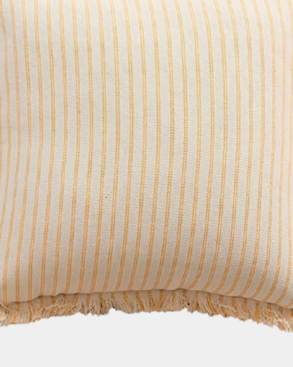 The Somerset Cotton Hemp Cushions - Lemon