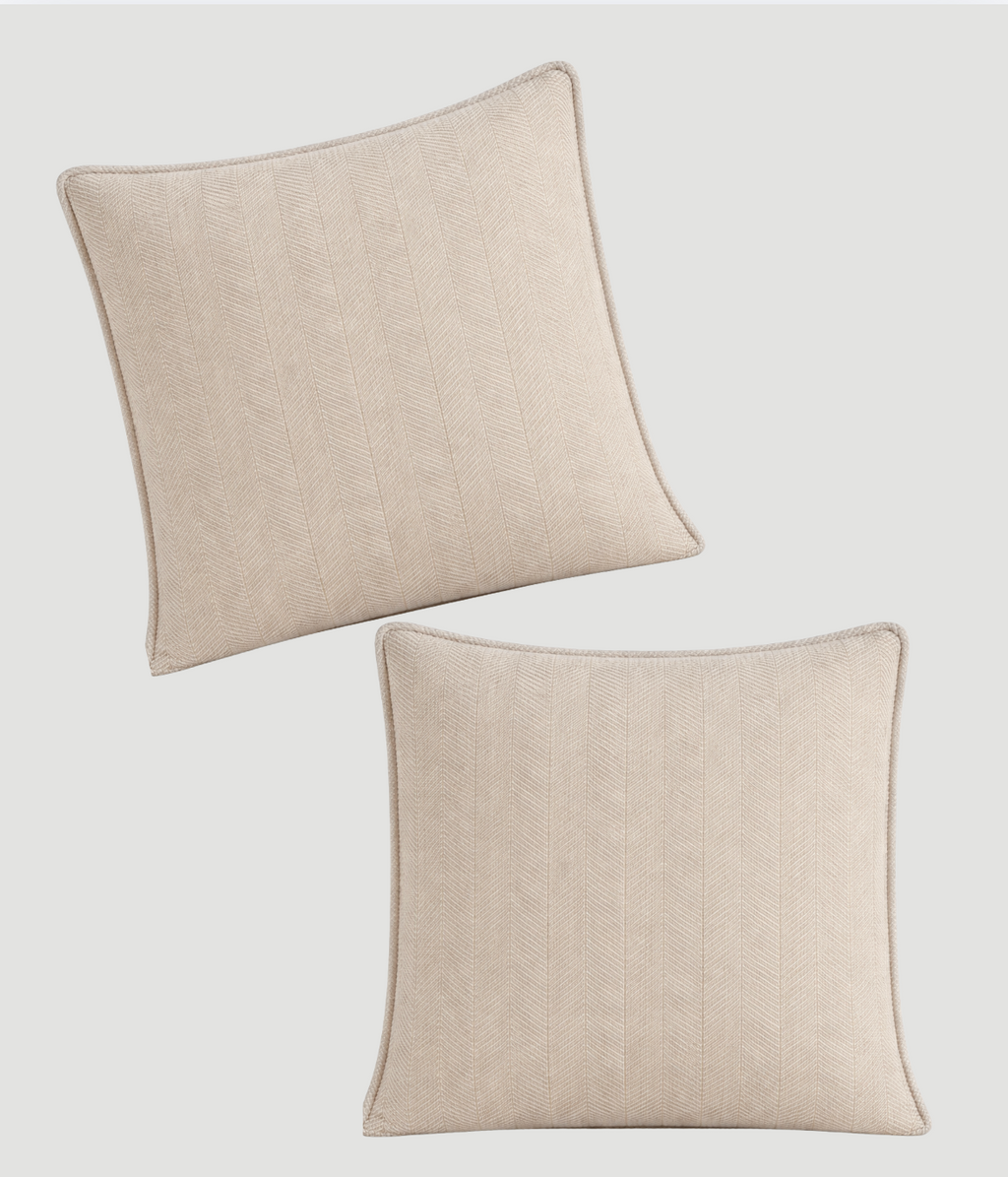Carlisle Herringbone Cushion Cover - Beige