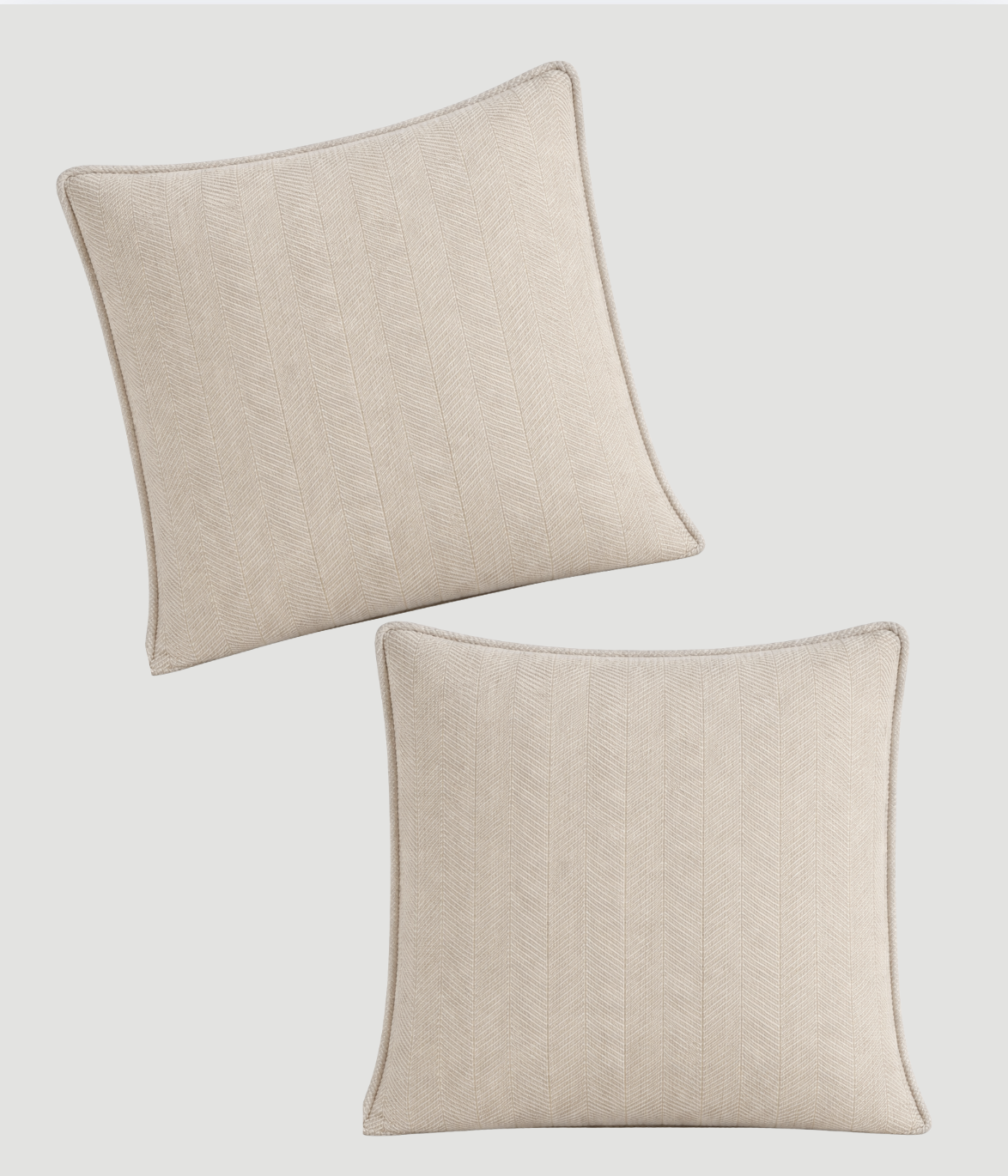 Carlisle Herringbone Cushion Cover - Beige