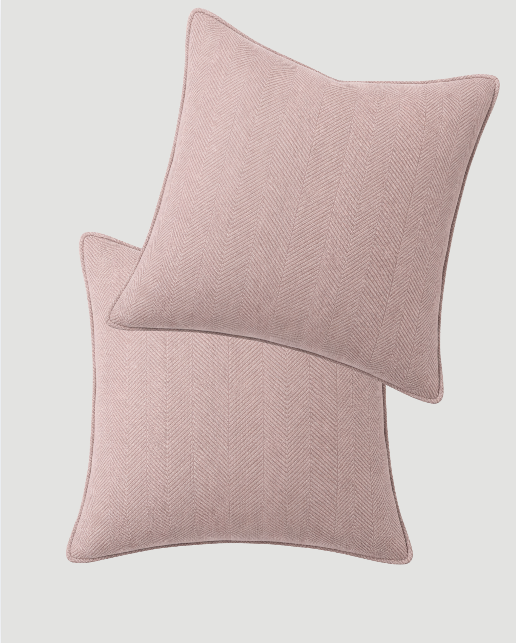 Carlisle Herringbone Cushion Cover - Dusk Pink
