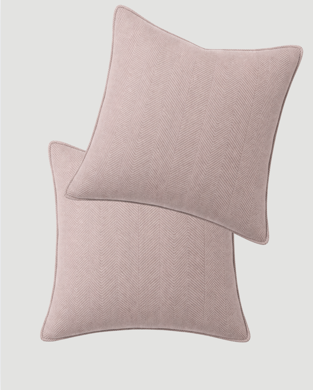 Carlisle Herringbone Cushion Cover - Dusk Pink