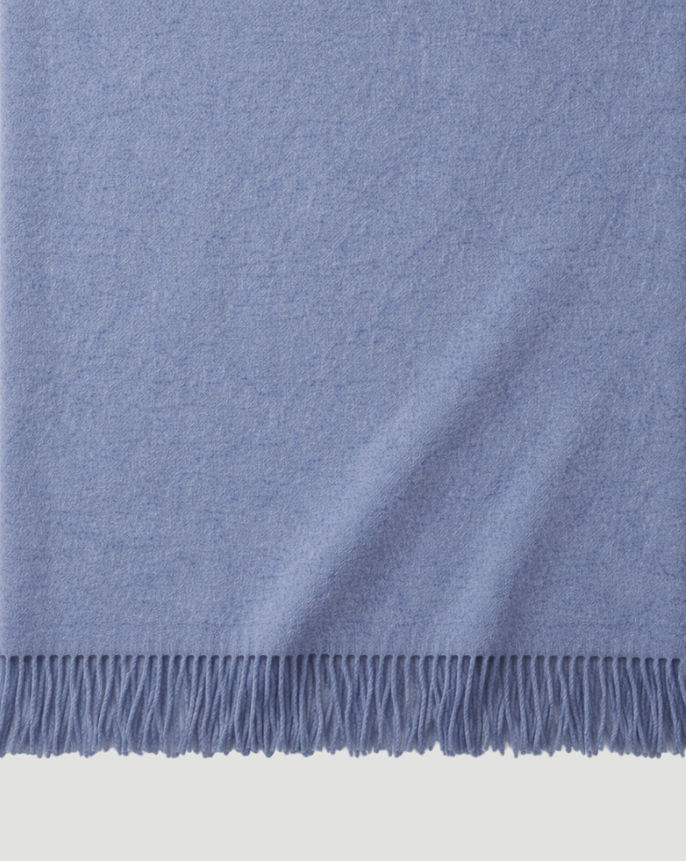 Carrera Linen & Wool Throw - Blue