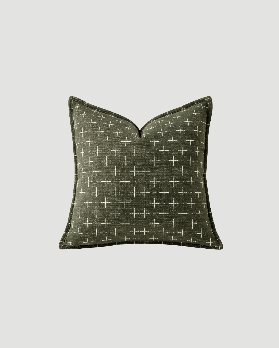 Sussex Crosses Cushion - Green